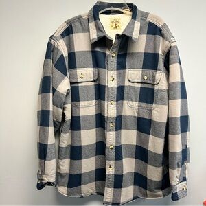 Red Head Navy & Gray Buffalo Plaid Jacket Sherpa Lining